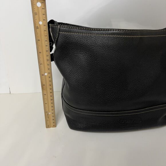 Coach Shoulder Bag Leather Black Authentic NoK05S-5715 - Picture 12 of 14